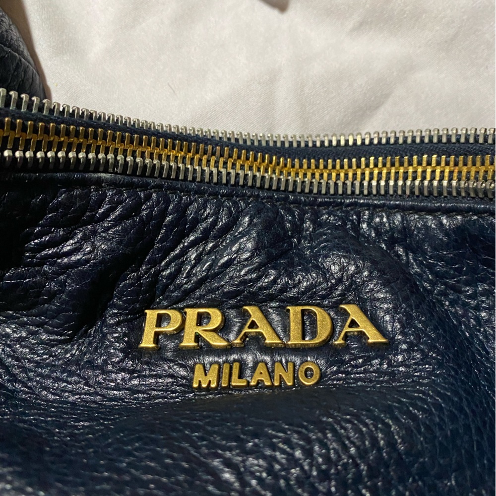 Large Navy Blue PRADA Hobo Bag - Picture 9 of 11